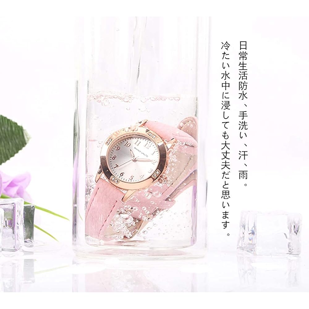 Girls' Fashion Watch White Leather Band Quartz Luminous Women's Timepiece