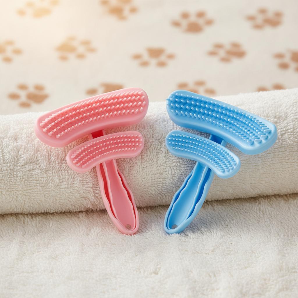 HOME Silicone Cat Dog Comb Soft Hair Removal Brush for Rabbits Dogs Cats Sheep Cartoon Design Ergonomic Handle
