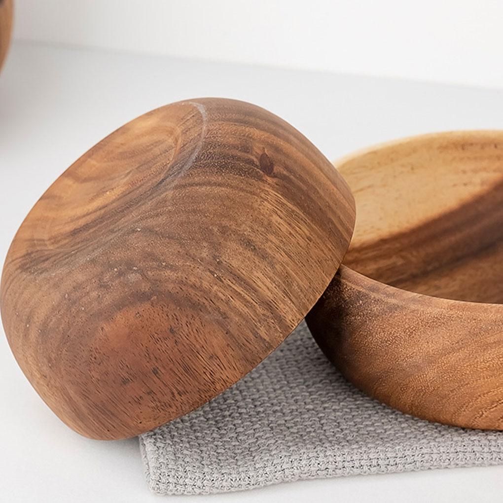 Round Salad Bowl - Wide Range Of Uses - Durable And Reliable Wooden Bowls Bowl Bowls Round Bowl