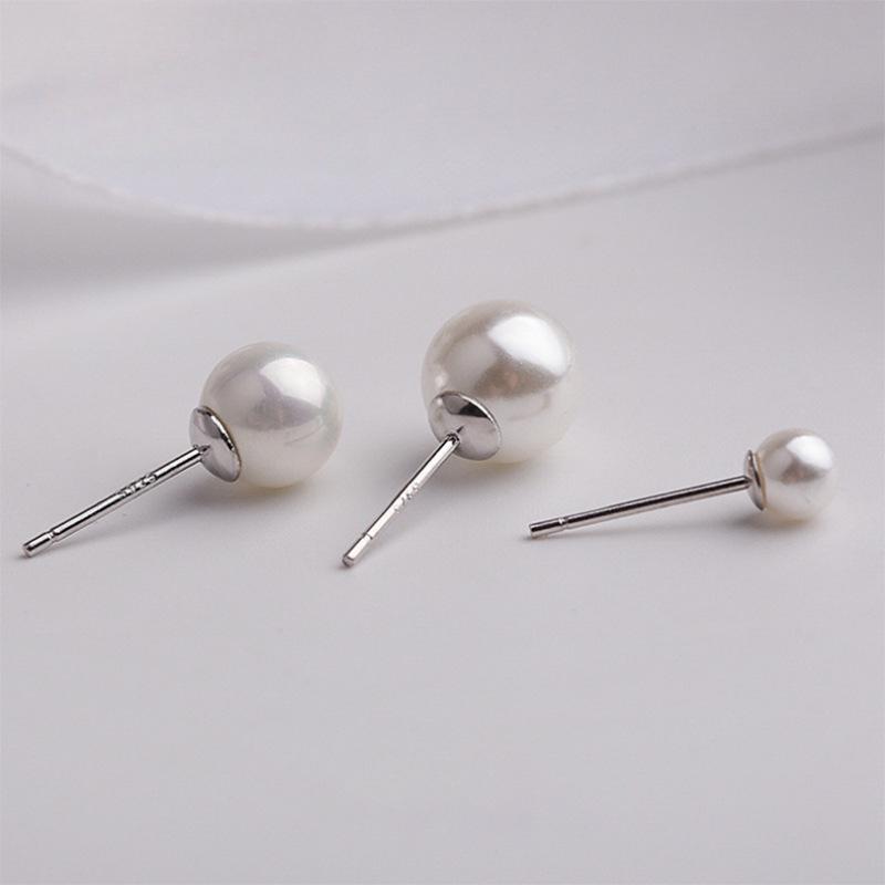 Women's Korean Versatile Pearl Earrings Cute and Creative