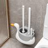White Swan 3-in-1 Toilet Brush Wall Hanging Household No Dead Ends Toilet Brush Set Toilet Brush Cleaning Bathroom Accessories