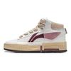 Li Ning Mileage Casual Versatile Non-Slip Wear-Resistant Mid-Top Skate Shoes Women Sneakers White Red AGCT284-3