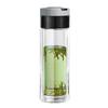 ZISIZ Portable Double-Layer Glass Tea Infuser Bottle
