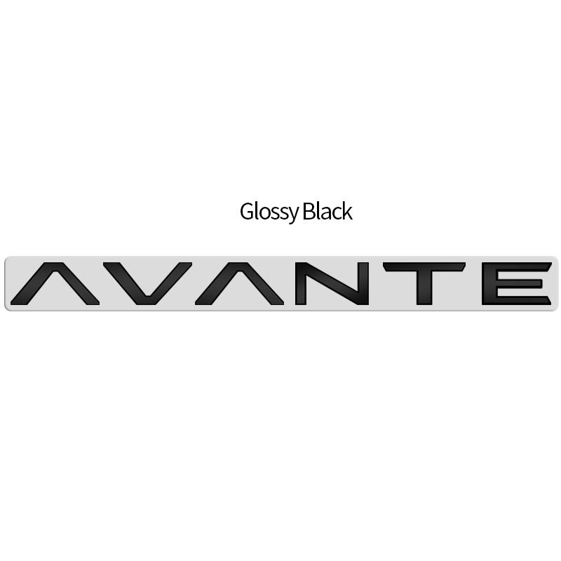 AAWB1 AAPR1 Glossy Black Compatible Compatible for AVANTE Letter Metal Logo Badge 3D Stickers Trunk Emblem Decal Decoration Car Styling Accessories