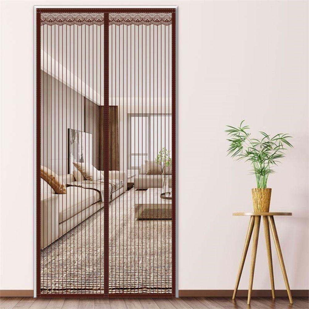 Self Sealing Magnetic Curtain Screen Mesh Anti Fly Mosquito Net Screen Curtain  Pet Friendly
