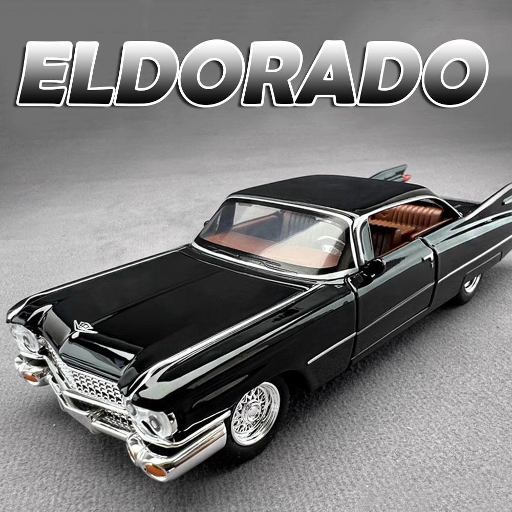 1:32 Eldorado Biarritz S-W140 Model Toy Vintage Car Alloy Diecast Sound Light Door Opened Pull Back Miniature Vehicle Kids Gifts