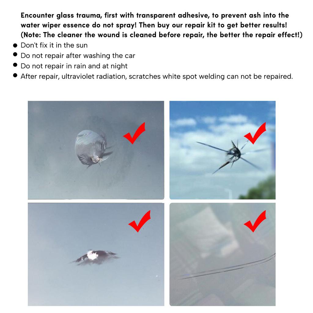 Car Windshield Repair Glass Crack Repair Tool with Pressure Syringes Fix Glass Windshield Crack Chip Scratch Tool