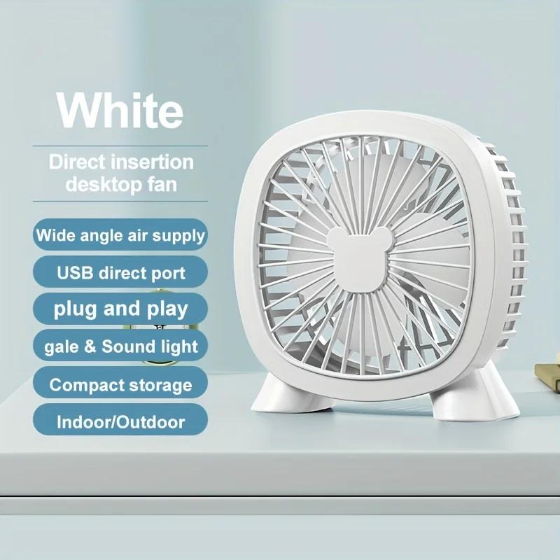 Mini USB Rechargeable Table Fan Portable Desktop Small Fan For Student Dormitory Computer Summer Gadget Home Desk Office