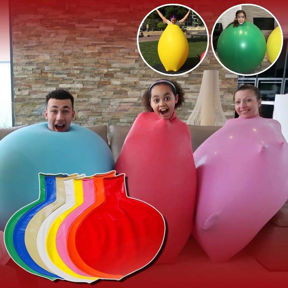 72 Inch Giant Human Balloon Round Climb Balloon Thick Latex Balloon for Wedding Birthday Event Decoration J-ouuo (Red)