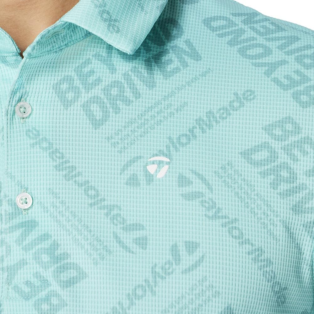 TaylorMade T-ICE Golf Timistik S/S Polo, Turquoise, Medium, Men's, 2025SS UN645