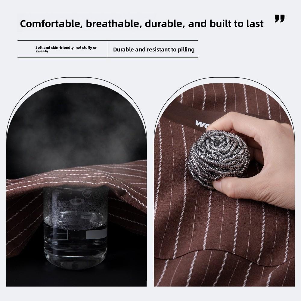 Stain Resistant Long Sleeve Apron Polyester Cotton Working Clothes Kitchen Cover Up  Kitchen Use