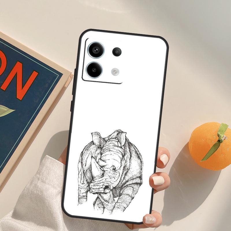 Rough Rhinoceros Rhino Beast Funda For Xiaomi Redmi Note 14 13 9 10 11 12 Pro 9S 10S 11S 12S Redmi 13C 10C 12C 14C Case