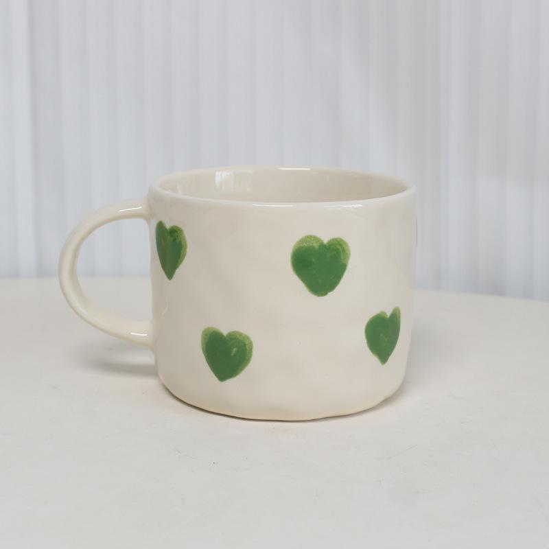 Tazza da Caffè 300ml 10oz con Motivo a Cuore Personalità Creativa Design Unico Tazza in Ceramica con Manico Bel Regalo per Migliori Amiche 1 Pezzo