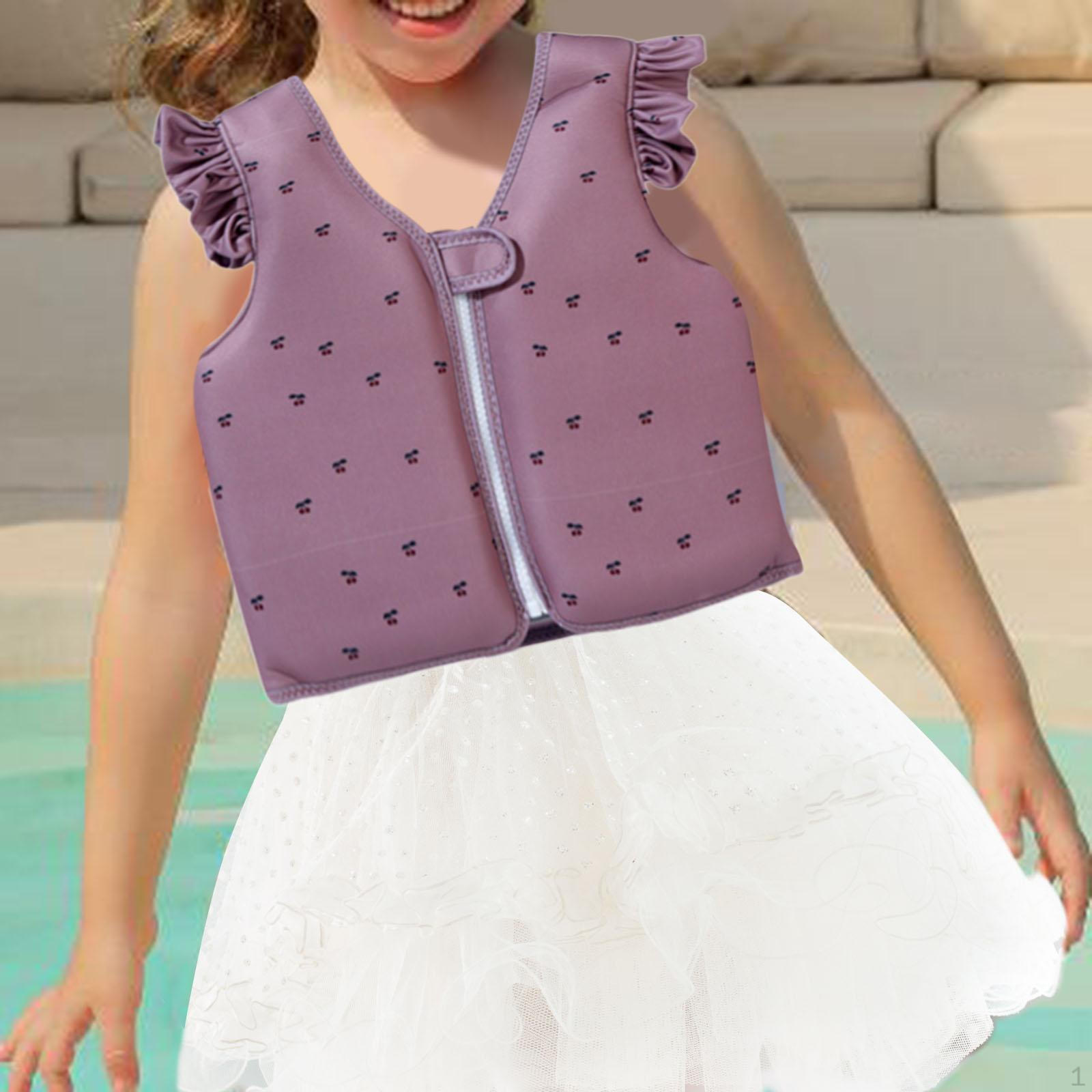 

Детский жилет для плавания, обучающий плавучести для игр на пляже, каякинга, катания на лодках cherry pattern