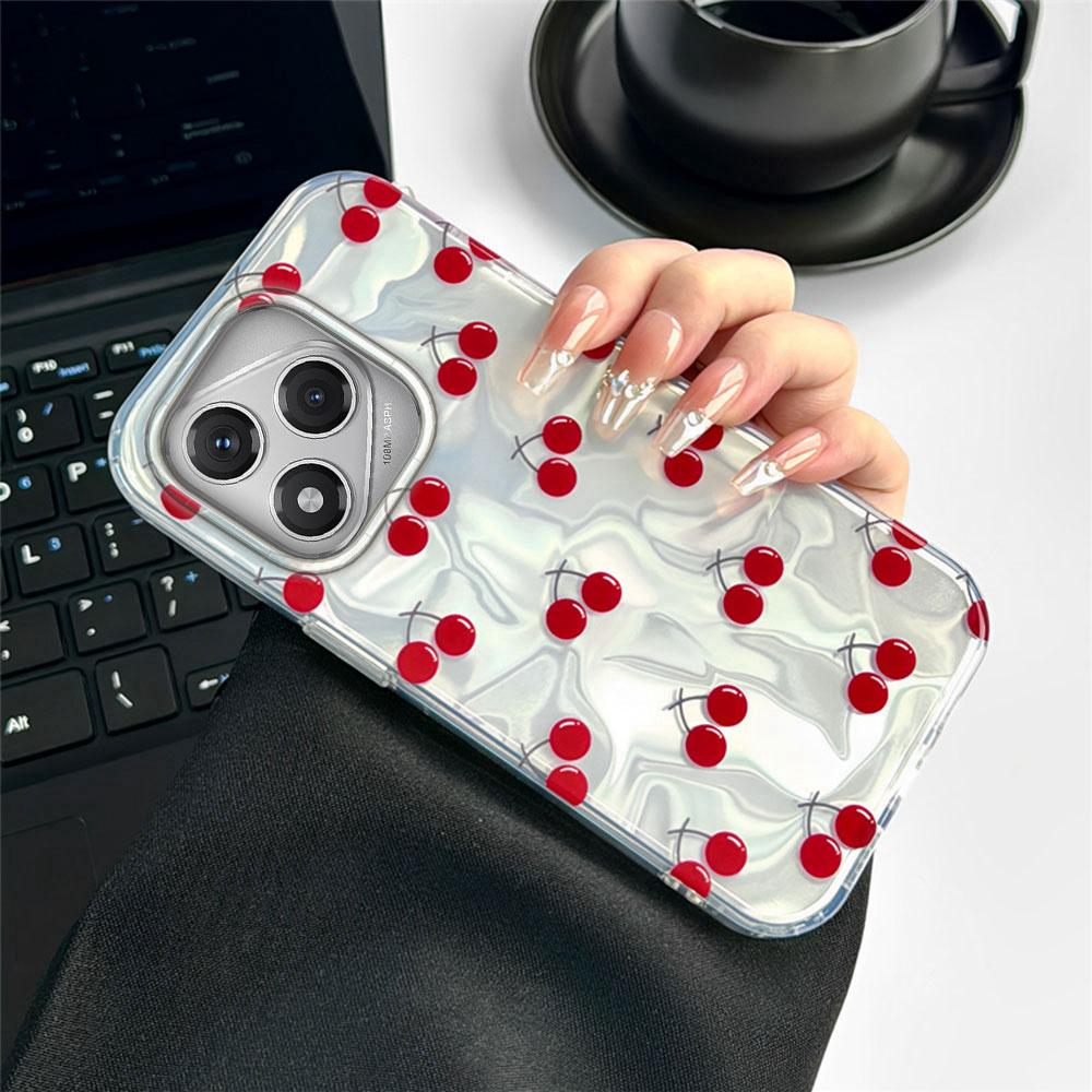 Summer Fruit Red Cherry Girls Phone Case Phone Case for Honor 400 200 Pro Magic 7 5 Lite X9a X9c X8a X8b Silicone Back TPU Cover