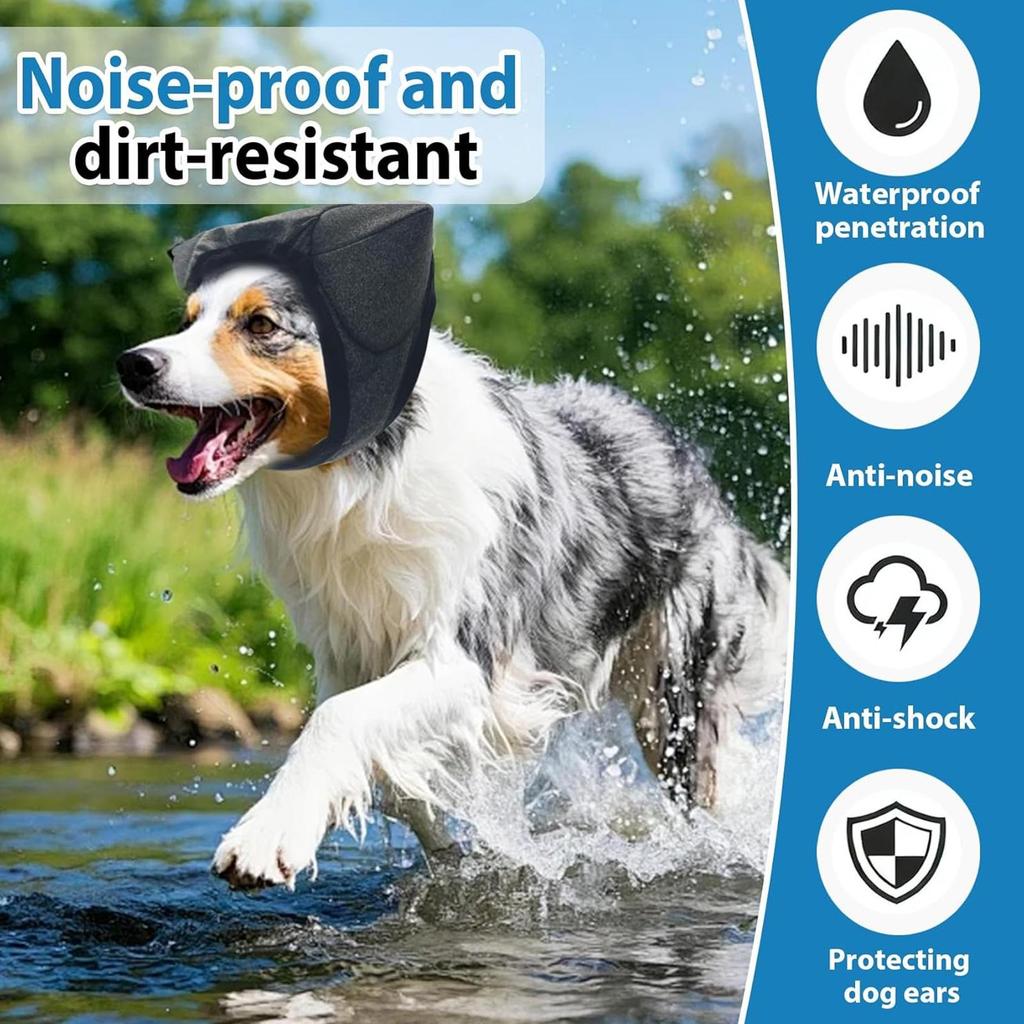 Dog Ear Protection Muffs Memory Foam Protector Dog Ear Protection For Noise For Small Large Breeds Bathing Swimming Resting