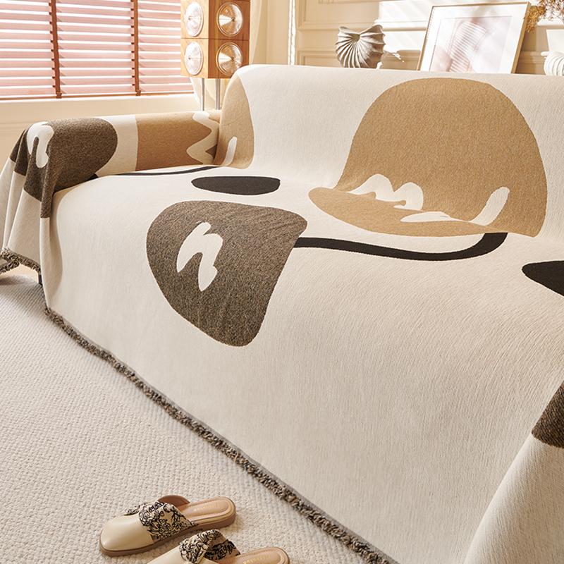 Home Sofa Cover Living Room Sofas Thicken Blanket Cover Beige Knitted Blanket L Shape Cover Sofa 3 Pcs 2 Seater For All Seasons