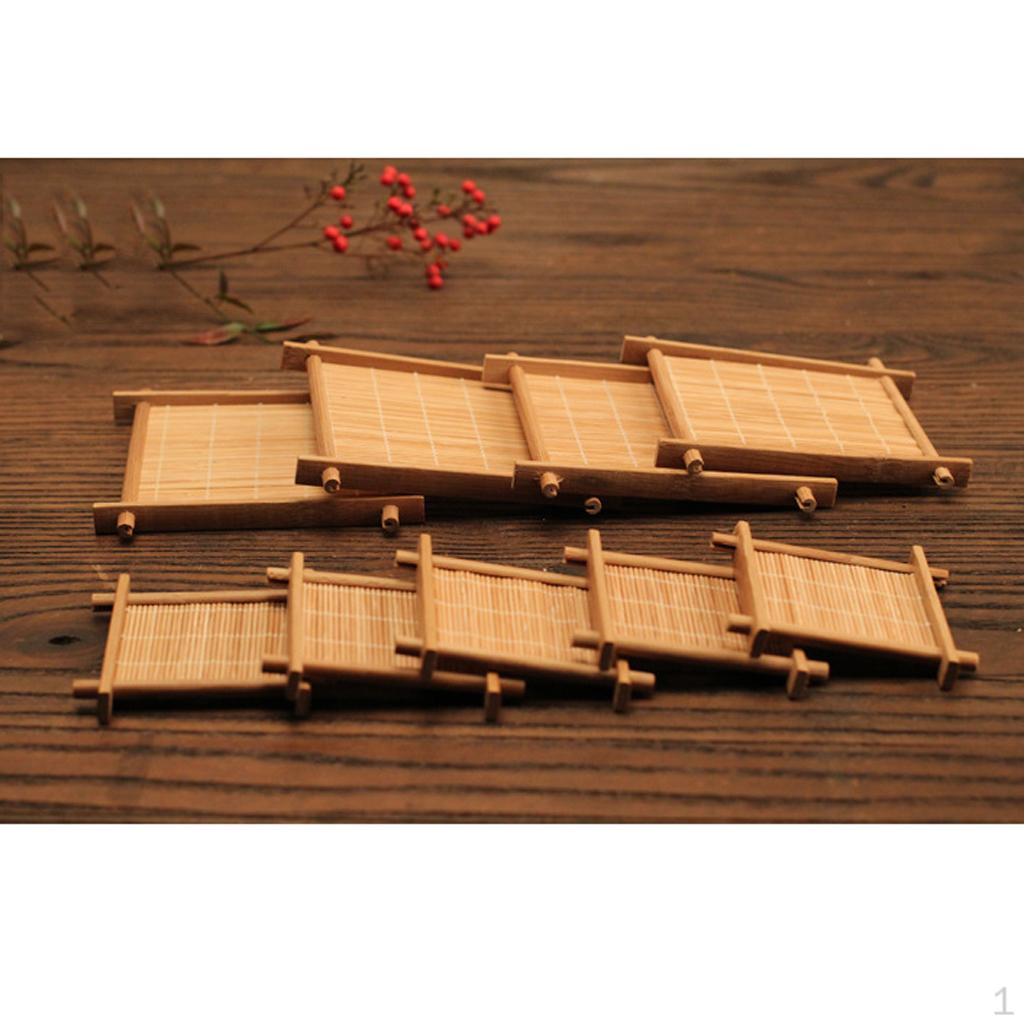 Coaster Set Vintage Cork Square 13x13cm