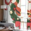 Weihnachten Weihnachtsmann Geschenk Tüll Vorhänge für Wohnzimmer Dekoration Modern Chiffon Transparent Voile Weihnachtsvorhänge