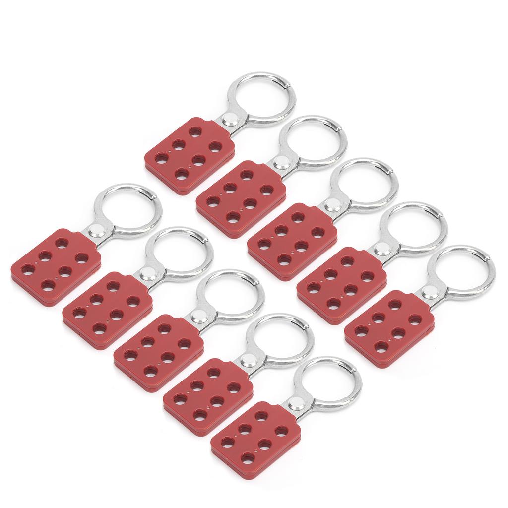 10pcs Lockout Hasp 38mm1.5in 6 Holes Aluminium Insulation for Flammable Explosive Places
