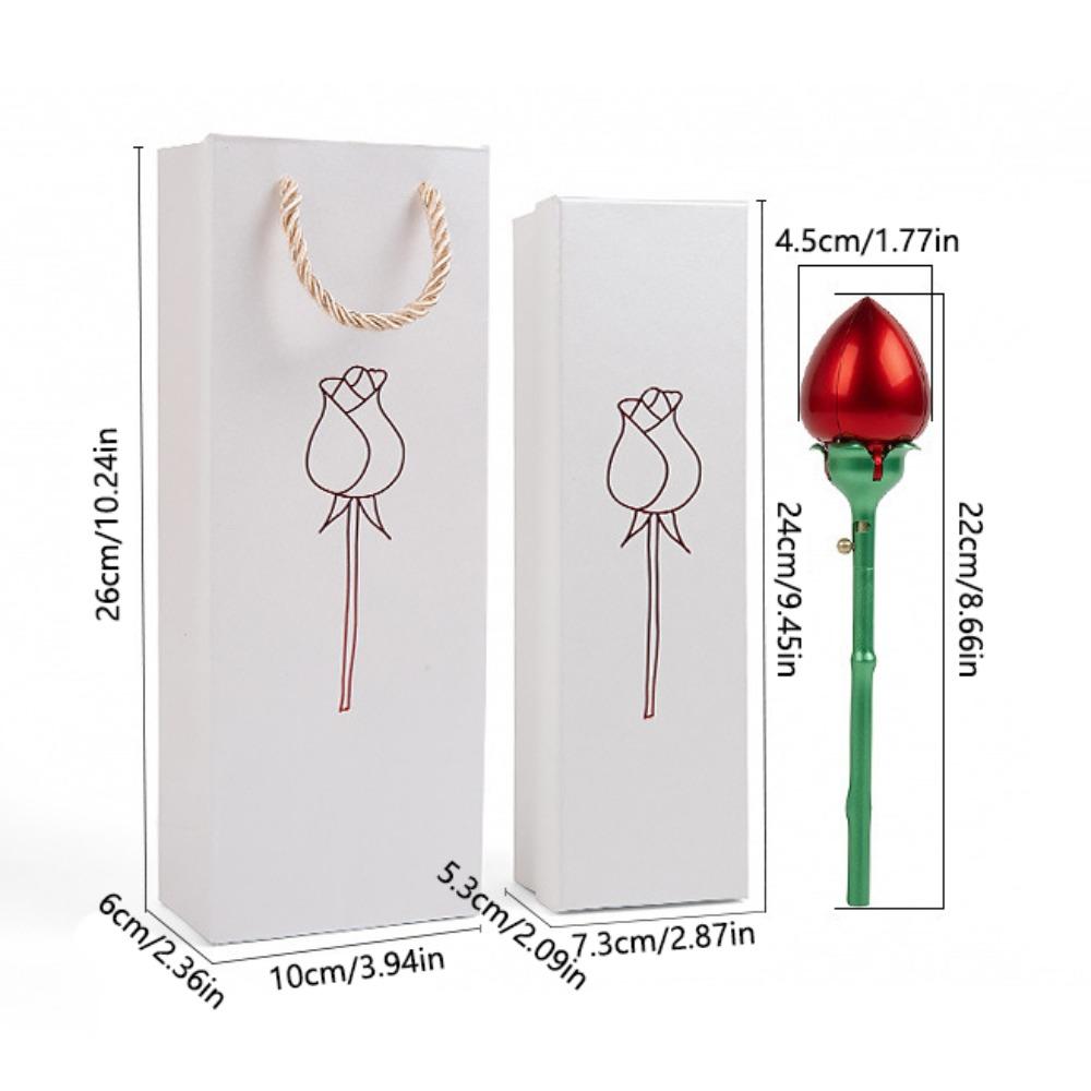 Waterproof Auto Blooming Jewelry Box Elegant Rose Ring Box  Valentine's Day