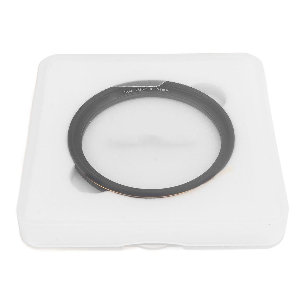 Adjustable Star Filter Anti Scratch Starburst Lens Filter 4 Points Anti Glare Coating Star Filter for DSLR Cameras