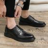 Leather Shoes Men's Autumn and Winter Business Dress Pointed Groom Wedding Hairstylist Casual Soft Leather Men's Shoes Large Size
