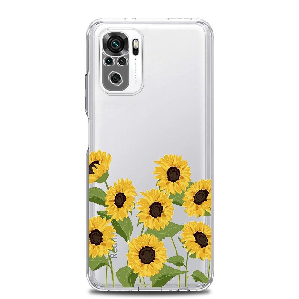 Sunflower Flower Lavender Purple Phone Case For Xiaomi Redmi Note 12 5G 9S 9 8 10 11 Pro Plus 4G 9T 8T 10C 9C 9A 7 Clear Cover