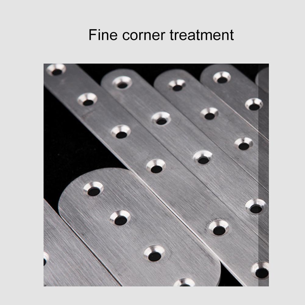 10pcs Stainless Steel Flat Straight Brace Brackets Easy to Install Convenient Use for Wood Furniture Connecting