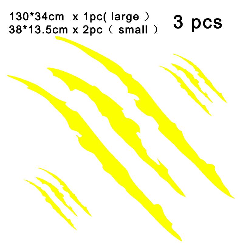 

3Pcs Reflective Car Stickers Claw Marks Decal Sticker Vinyl Car Headlight Hood Sticker Car Styling Decoration Auto Accessories