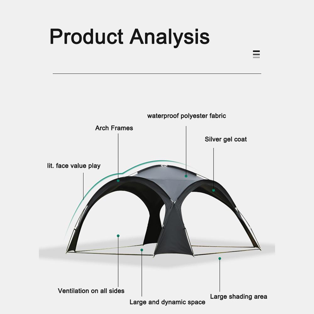 Camping Dome Canopy Tent 8-10 Person Large Sun Shelter Sunshade Waterproof Family Picnic Tent for Outdoor Activity Camping Picnic Beach Yard