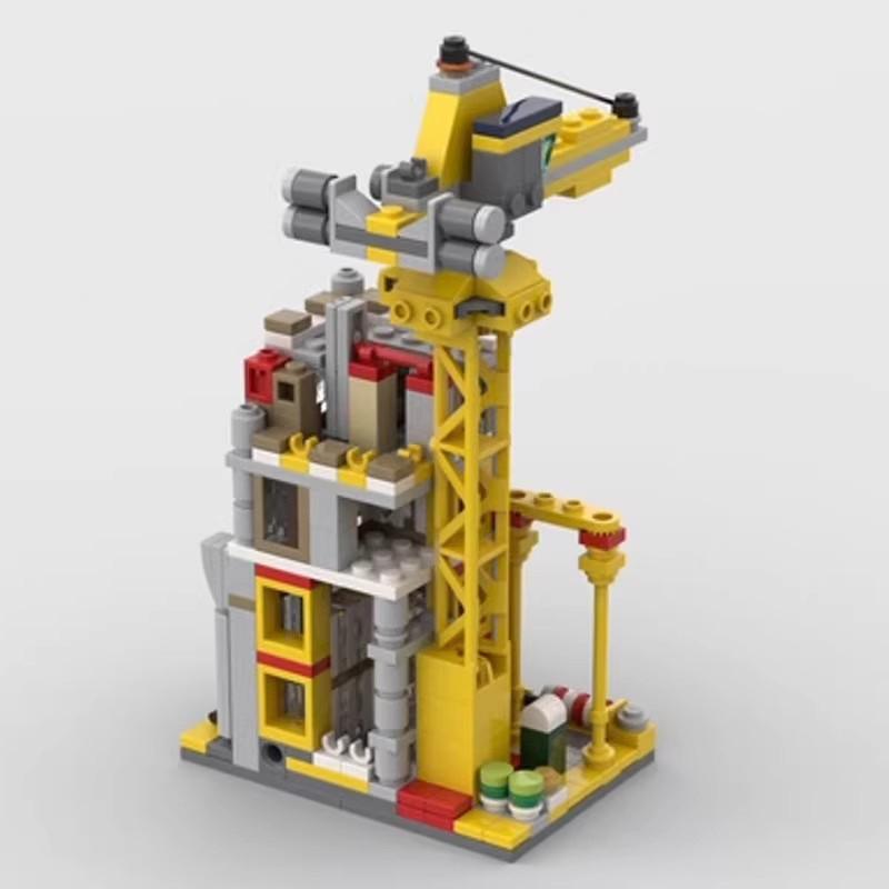 Urban Street View City Street  Mini Modular Construction Site Model Building Blocks Bricks DIY Children's Toy Gift
