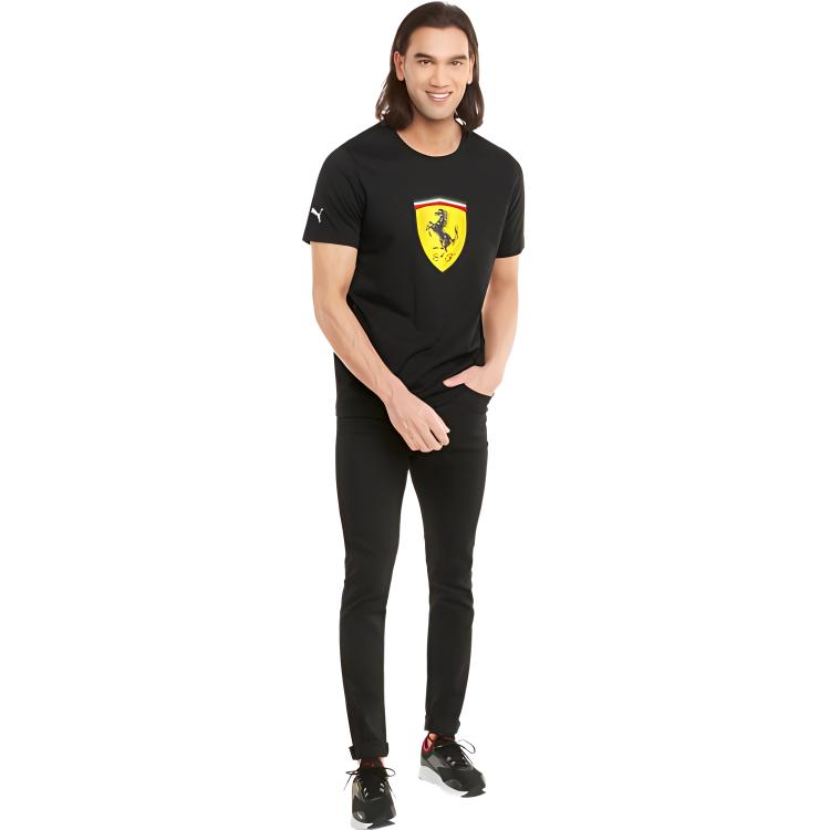 Puma Tricou Ferrari Race Big Shield Bărbați Topuri Negru 597956-02