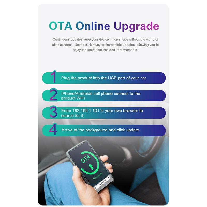 New Upgraded Aluminum Alloy Wireless Carplay Adapter Wireless Android Auto Dongle Plug And Play BT Wifi Auto Connection