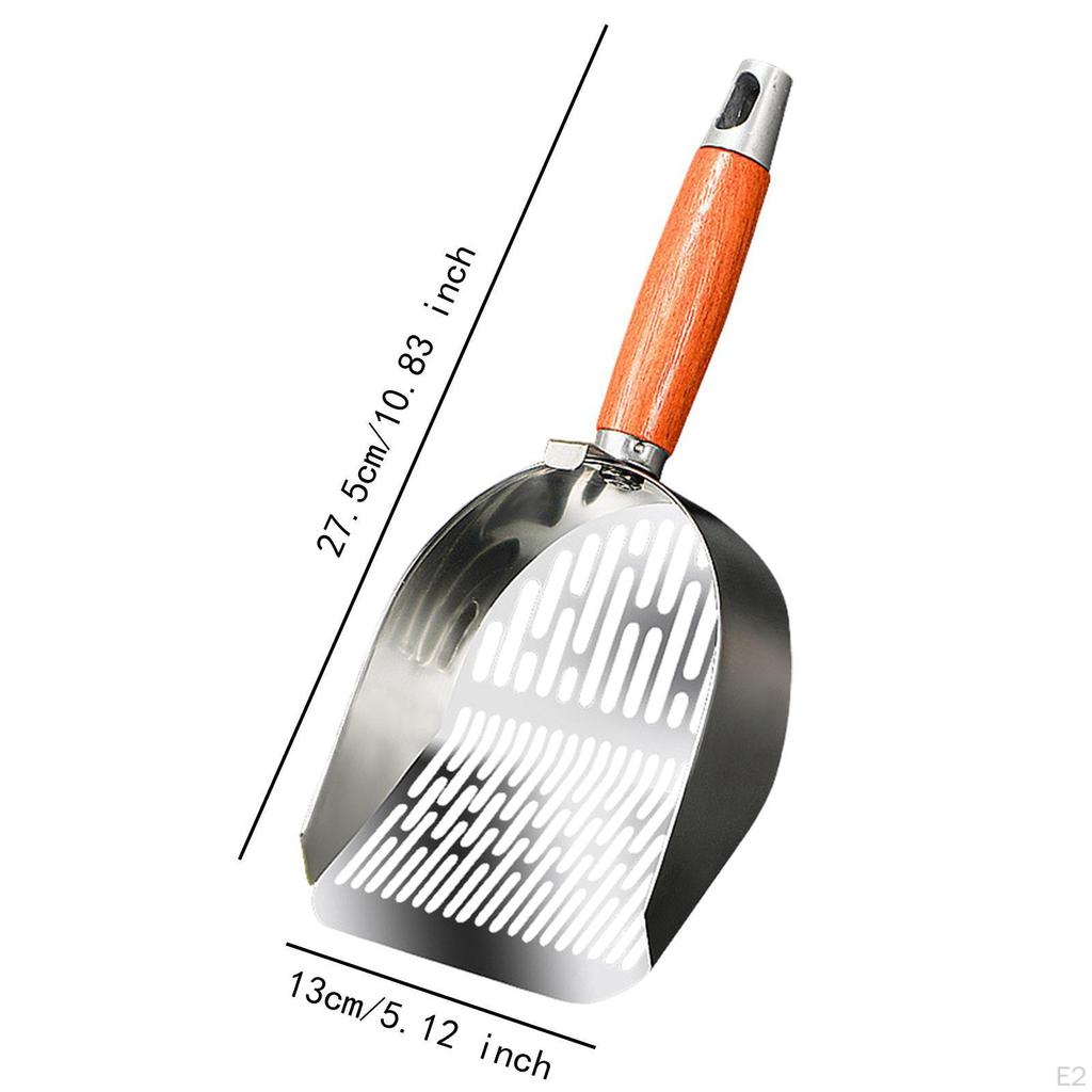 Katzenstreuschaufel, tiefes Sieben, Schaufeln, Kätzchenheber, robuster Edelstahl, Haustier-Sand-Abfallschaufel