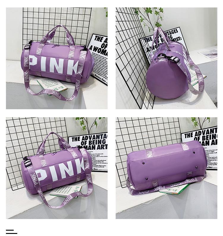 Pink Sports Bag: Wet/Dry Separation, Handheld/Crossbody, Large Capacity Travel Storage, Fitness Luggage