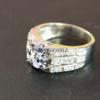 Moissanit Oval geschliffener Edelstein mit 925er Sterling Silber Ring für Herren #B288 JL375681941832