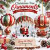 2D Christmas Hanging Ornament Santa Claus Parachute Hot Air Balloon Xmas Tree Hanging Decor Holiday Home Decoration Gift 2027