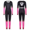 Girls Long Sleeve Cross Cutout Back Yoga Sports Bodysuit Dance Unitard Kids Full Length Dots Print Rhythmic Gymnastics Jumpsuit