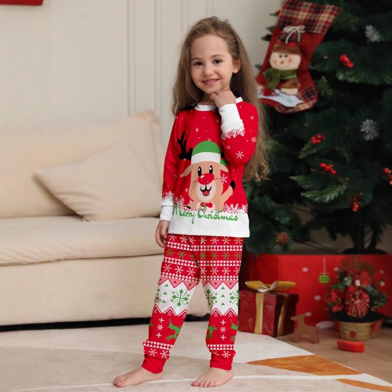 Christmas Family Matching Pajamas Set Santa Letter Print Loungewear Whole