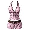 Womens 2 Pieces Set Tankini Swimsuits with Shorts Vintage Beach Swimsuit Swimwear Vacation Outfit Y1AC
