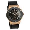 HYAKUICHI No.8 Wristwatch 100m Water-Resistant Chronograph Date Display Rubber Band Black Rose Gold Men