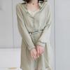 Sunscreen Clothing for Women Summer Thin Chiffon Cardigan with Long Sleeves Draped Over A Shawl Medium Length Shirt Collar Jacket