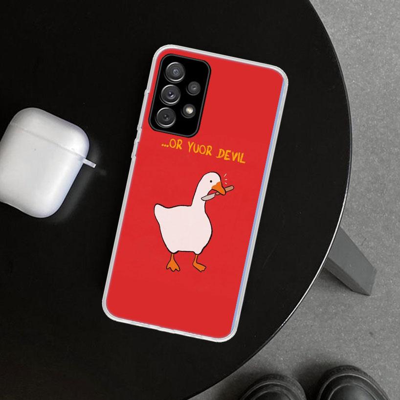 Cartoon Cute Goose Game Phone Case for Samsung Galaxy A17 A16 A26 A36 A56 A57 A37 A15 A25 A35 A55 A14 A24 A34 A54 A13 A23 A33 A5