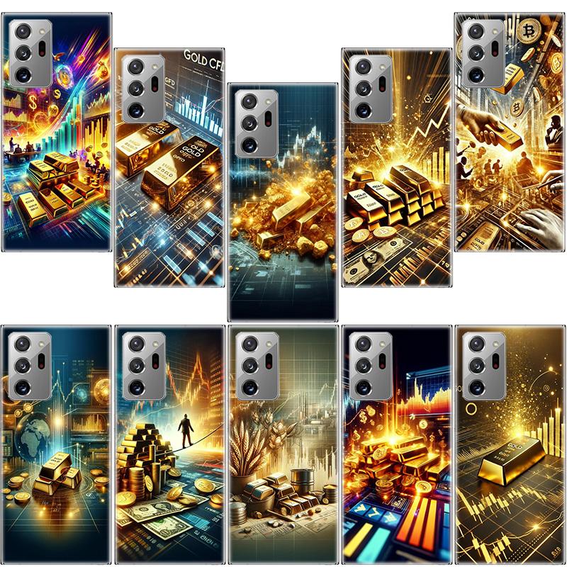 Trading Gold Contracts for Difference Phone Case For Samsung Galaxy S25 Edge S24 S23 FE S22 S26 Ultra S21 S20 S10 Plus Capa S