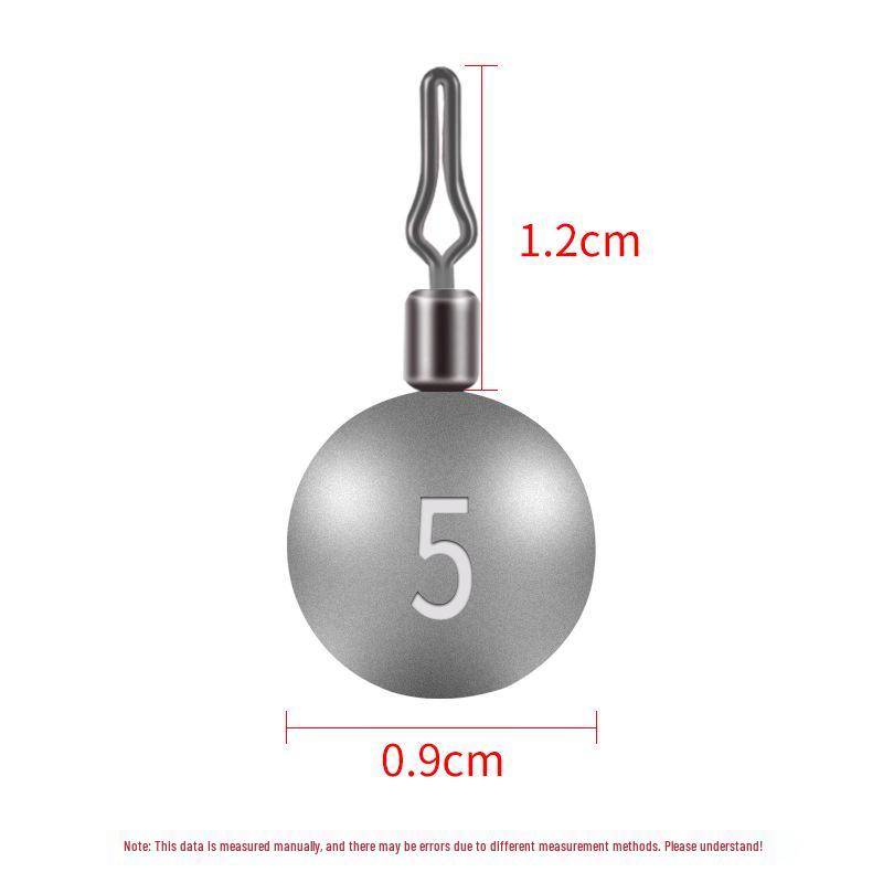 Anti-tangle Round Drop Shot Fishing Sinker with Quick Clip