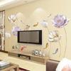 Tulip Wall Sticker 3D Butterfly Flower Stickers Removable Living Room Bedroom Bathroom Wallpaper Home Decor Decoration Posters