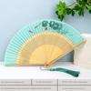 Chinese Style Gifts Ghatpot Silk Portable Portable Fan Dance Fan Performance Fan Summer Ink Painting Folding Fan Chinese Ancient Style Cut Out Men