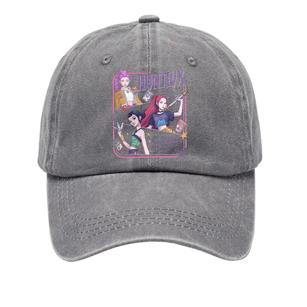 Washed Cotton Baseball Cap With Printed Distressed Soft Top Denim Hat For Men, European And American Retro Hat