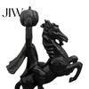 Spooky Holiday Landscaping Headless Horseman Holding Pumpkin Statue, Matte Black Halloween Resin Figurine, Decor Gothic Tabletop for